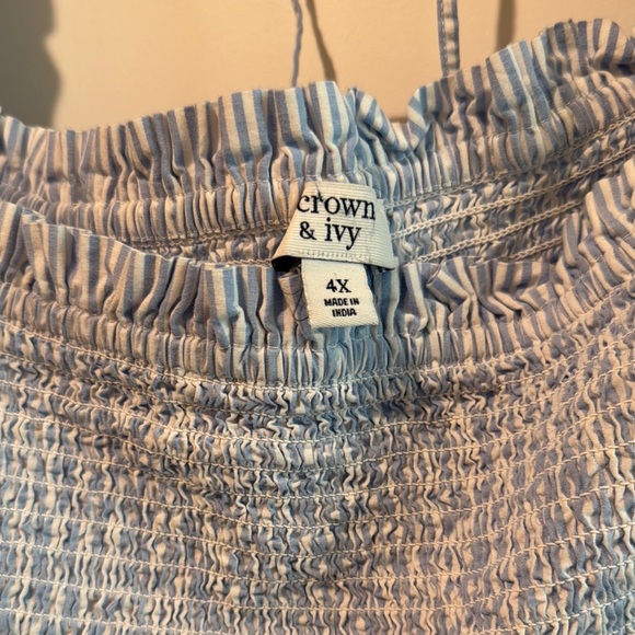 Blue and White Striped nap Dress - Picture 2 of 5